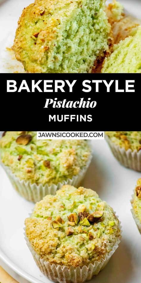 Pistachio Pudding Cupcake Recipe, Easy Pistachio Muffins, Pistachio Pudding Bread, Pistachio Pudding Muffins, Bakery Style Pistachio Muffins, Pistachio Muffins Recipe Cake Mixes, Pistachio Muffin Recipes, Pistachio Muffin, Pistachio Pudding Recipes