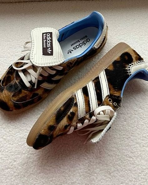 Adidas Samba Pony Leopard X Wales Bonner Leapord Print Sambas, Adidas Wales Bonner Leopard, Leopard Adidas, Adidas Wales Bonner, Adidas X Wales Bonner, Leopard Print Shoes, Wales Bonner, Adidas Spezial, Pony Hair