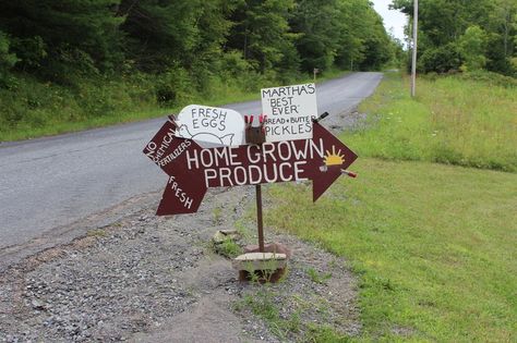 Roadside Flower Stand, Veggie Stand, Bakery Stand, Photography Project Ideas, Roadside Stand, Roadside Signs, Honor System, Vegetable Stand, Produce Stand