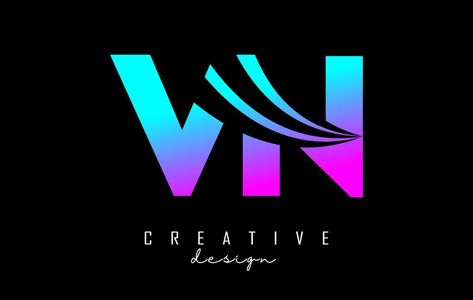 Creative colorful letters VN v n logo with leading lines and road concept design. Letters with geometric design. V N Logo, Vn App Logo, Vn Logo Design, Vn Logo, Decent Wallpapers, Leading Lines, N Logo, Easy Diy Room Decor, Design Letters