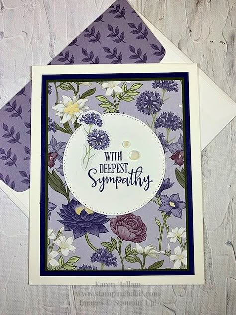 Stampin Up Card Sketches Simple, Stampin Up Simple Sympathy Cards, Sympathy Card Making Ideas, Stampin Up Wonderful World Dsp, Su Wonderful World Cards, Wonderful World Dsp Stampin Up Cards, Stampin Up Stylish Shapes Dies, Stampin Up Wonderful World Cards, Stampin Up Designer Paper Cards