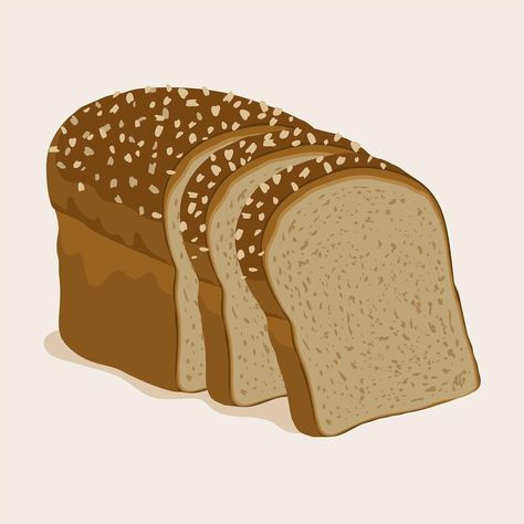 Moldy Bread, Bread Clipart, Bread Illustration, Food Illustration Design, Toast Bread, Bread Toast, Wheat Bread, Food Illustration, Food Illustrations