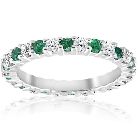 https://jewelleryrings.co.uk/ Find many great new & used options and get the best deals for 1 1/2ct Emerald Diamond Eternity Ring 14K White Gold at the best online prices at eBay! Free delivery for many products! 1 Carat Diamond Ring, Gold Stacking Rings Wedding, Emerald Ring Engagement Diamond, Gold Stacking Rings, Stackable Rings Wedding, Diamond Eternity Ring, Gold G, Jewelry Hand, Eternity Ring Diamond