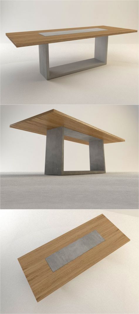 Wood And Cement, Cement Table, Coffee Desk, Concrete Furniture, Concrete Table, Mesa Exterior, Barbie Furniture, Household Furniture, Wooden Table