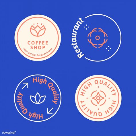 Round Logo Design, Badge Collection, Logo Circle, Circle Logo Design, Free Vector Illustration, Coffee Logo, Circle Logo, Round Logo, Circle Logos