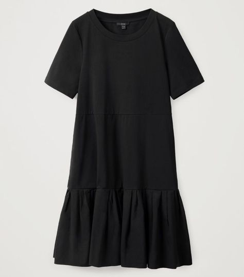 COS Gathered Panel Cotton Dress Shirtdress Outfit, Shirt Dress Outfit, Organic Cotton Dress, Shirt Dress Style, Mode Inspo, Black Shirt Dress, Everyday Dresses, Teenage Fashion Outfits, Cotton Dress