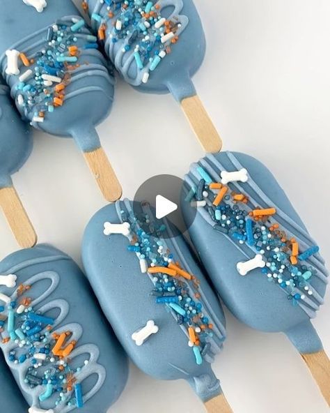 D’s Cakesicles on Instagram: "Bluey inspired cakesicles 🦴💙  I made these for a girl celebreting her birthday at school and she brought cakesicles to share with all the kids in her class! How awesome!!  Happy Birthday! 🥳 . . . . . . . . . . . . . . . . . . . . :  #dscakesicles #cakesicles #cakesicle #cakepopsicles #minicakesicles #cakesiclesofinstagram #cakesicleslove  #cakesiclesofig #sprinkleallthethings  #wintergardeneats  #wintergardenfood #horizonwesteats #orlandobaker #wintergardenbakery  #earforeachother #cakepopart #orlandodesserts  #womenownedbusiness #cakesiclesoftheday  #colourmill #bluey #blueycakesicles #blueycakepops #blueybirthday #blueycake #blueybirthdayparty #blueybirthdaycake #supportsmallbusiness" Bluey Cake Pops, Birthday At School, Birthday Sweets, Bluey Birthday, Winter Garden, At School, Popsicles, Cake Pops, The Kids