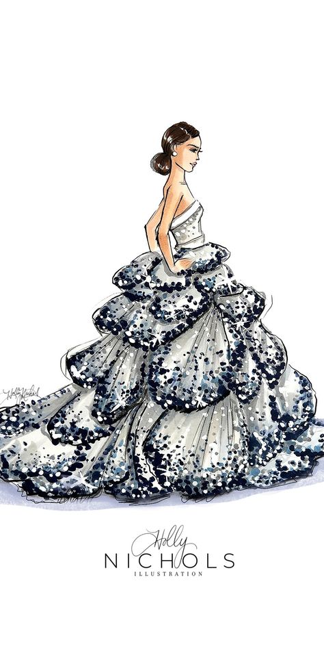 Gown Sketches Design Illustration Fashion, Fashion Design Drawings Dresses, Fashion Collection Illustration, Vogue Illustration, Dress Illustration Design, Bg Wallpaper, Fashion Coloring Pages, Vogue Illustrations, Vogue Wallpaper