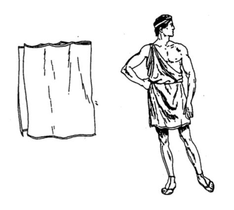 Chiton Greek, How To Make A Toga, Greece Costume, Ancient Greek Clothing, Egyptian Drawings, Simple Tunic, Greek Men, Clothing Male, Short Tunic