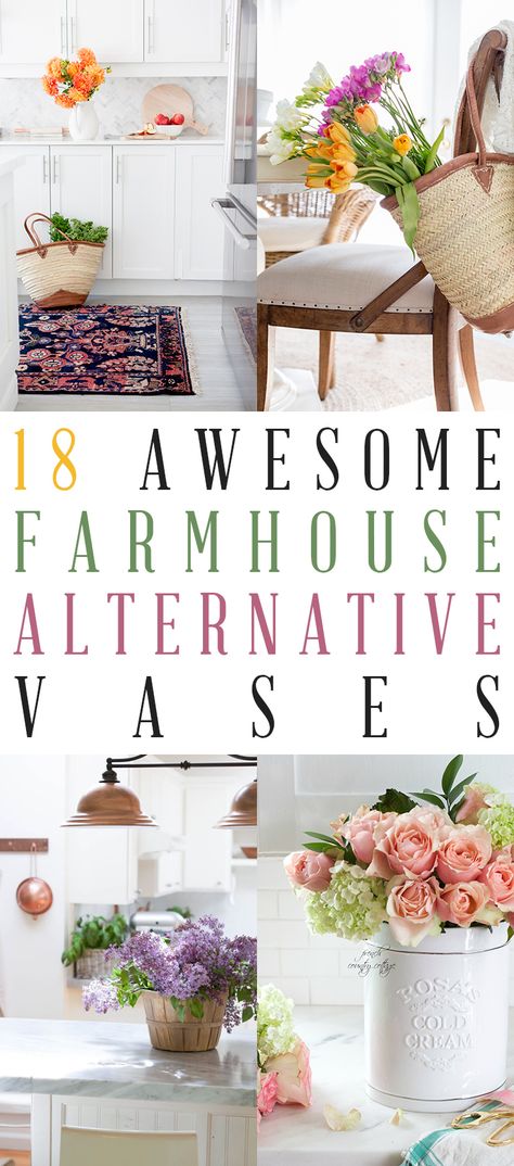 18 Awesome Farmhouse Alternative Vases - The Cottage Market Vase Alternatives, Dream Community, Light Bulb Vase, Farmhouse Vases, Farmhouse Vase, Staging Ideas, Cottage Market, Farmhouse Decorating, Farmhouse Landscaping