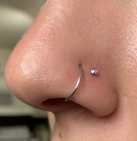 two nose ring piercing same side One Side Double Nose Piercing, 3 Nose Piercings On One Side, Two Nose Piercings On Same Side, Piercings On Both Sides Of Nose, Nose Side Piercing, Both Nose Sides Pierced, Nose Piercing Two On One Side, Left Nostril Piercing, Double Nose Piercing On One Side