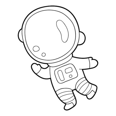 Astronaut Outline, Astronaut Illustration, Astronaut Cartoon, Space Classroom, Cartoon Astronaut, Kids Illustration, Illustration Cartoon, Outline Drawings, Baby Cartoon