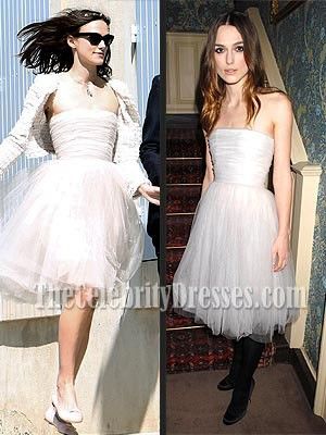 Keira Knightley Short Wedding Cocktail Dresses Keira Knightley Wedding Dress, Keira Knightley Wedding, Chanel Wedding Dress, Recycle Wedding Dress, Keira Knightley Style, Basic Dress Pattern, Keira Knightly, Plus Size Cocktail Dresses, Cocktail Dress Wedding