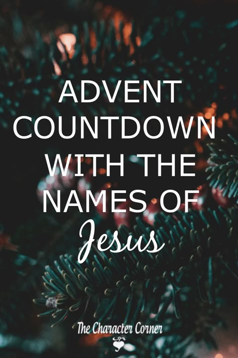 Advent Youth Group Lessons, Christian Advent Ideas, Advent Scriptures For Kids, Christian Advent Calendar Ideas Diy, Advent Meaning, Biblical Advent Calendar, Names Of Jesus Printable, Names Of Jesus Advent, Advent Themes