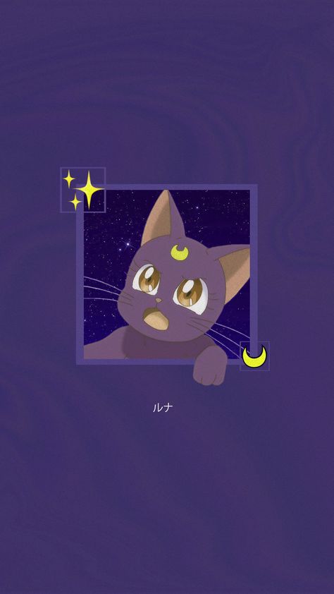 Sailor Moon Luna Wallpaper, Aesthetic Sailor Moon, Luna Aesthetic, 4 Kings, Sailor Moon Cat, Sailor Moon Luna, Moon Luna, Sailor Moon Aesthetic, Sailor Moon Wallpaper