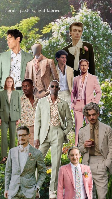 Pastel Groomsmen, Pastel Wedding Guest, Casual Groomsmen Attire, Men Wedding Attire Guest, Dubai Wedding Dress, Pastel Wedding Dresses, Wedding Guest Suits, Tea Party Attire, Wedding Party Groomsmen