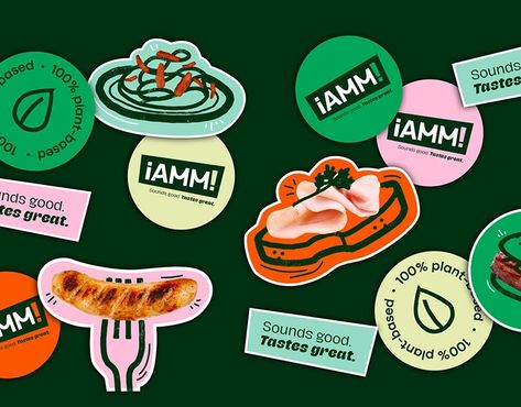 iamm! Meat alternative :: Behance Vegan Food Branding, Food Brand Identity, Meat Illustration, Meat Icon, Vegan Meat, Food Branding, Meat Free, Vegan Food, Brand Identity