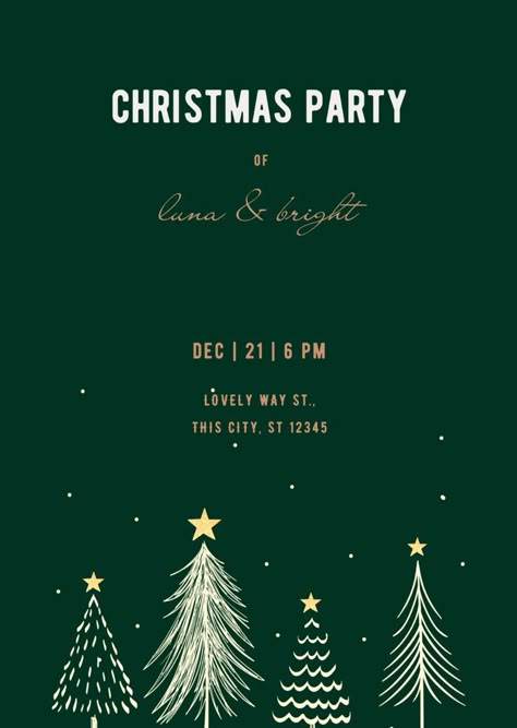 Editable Christmas Party Invitation Invitation For Christmas Party, Modern Christmas Invitation, Christmas Event Invitation, Christmas Invitation Card Design, Xmas Poster Design, Christmas Invitations Ideas, Design For Christmas Party, Office Christmas Party Invitation, Xmas Invitations