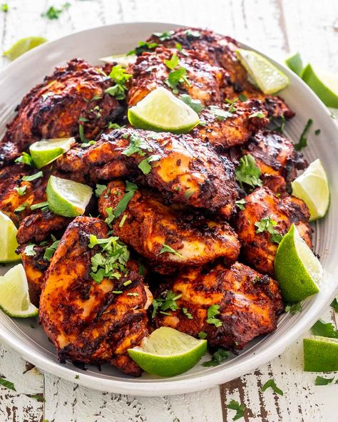 This easy, juicy and tender Mexican Pollo Asado (Chicken Asado) is marinated in a zesty and citrusy marinade and grilled to perfection. #polloasado #chickenasado #recipe Grilled Pollo Asado, Argentinian Chicken Recipes, Polo Asada Chicken Marinade, Grilled Adobo Chicken, Cuban Chicken Marinade, Grilled Mexican Chicken Marinade, Chicken Marinade Mexican Style, Pollo Asado Marinade For Tacos, Mexican Chicken Thigh Marinade