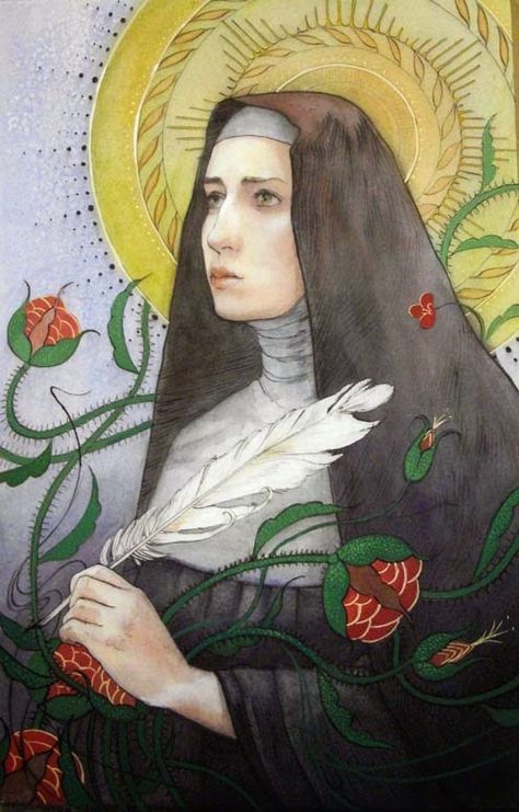 Saint Brigid of Kildare, by Bernadette Carstensen, 2010. Saint Brigid Of Ireland, Saint Illustration, Saint Brigid Of Kildare, Saint Brigid, Celtic Magic, Mother Of Christ, St Brigid, All Saints Day, Triple Goddess