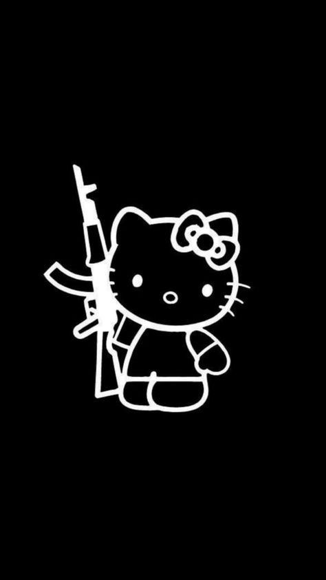 Hello Kitty Wallpaper Aesthetic Dark, Hello Kitty Black Background, Dark Hello Kitty Wallpaper, Black Hello Kitty Wallpaper, Hello Kitty Lockscreen, Dark Hello Kitty, Hello Kitty Dark, Hello Kitty Imagenes, Hello Kitty Wallpaper Hd