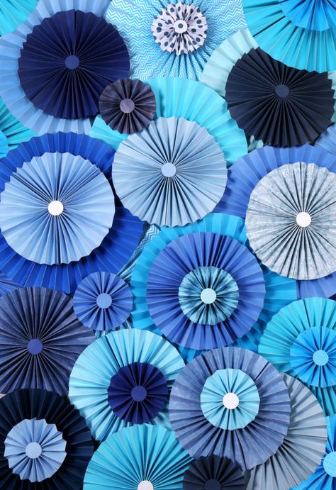 There are a total of 25 fans, in different sizes as seen in image Exact papers may very but I always do my best to make sets as close to image as I Pinwheels Paper, Paper Rosettes, Blue Shower Curtains, Vinyl Backdrops, Printed Backdrops, Paper Fans, Shower Liner, Backdrops Backgrounds, Blue Lagoon