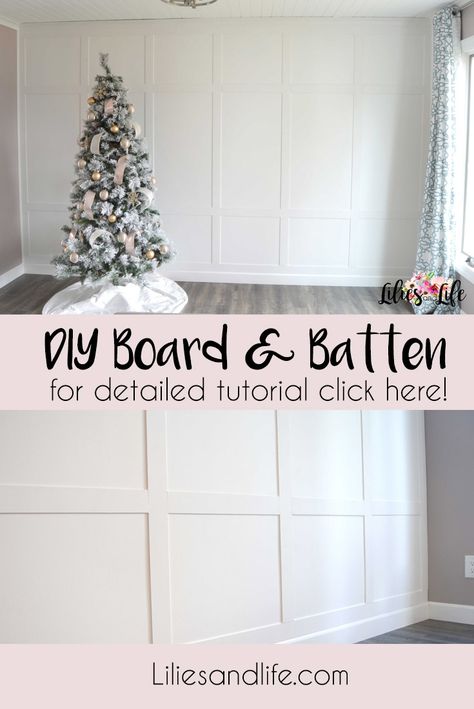 DIY Board and Batten Accent Wall with full step by step tutorial and supplies list. Accent wall, dining room design, living room design, and wall ideas. #accentwall #boardandbatten #tutorial #remodel Board And Batten Accent Wall, Batten Accent Wall, Room Feng Shui, Diy Board And Batten, Dining Room Accent Wall, Dining Room Accents, Room Accent Wall, Board And Batten Wall, Dining Room Remodel