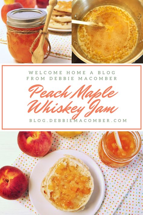 Celebrate the flavors of summer by making this fresh peach jam, highlighted with hints of maple syrup and whiskey. It’s perfect on top of baked goods, ice cream, and even on chicken! This makes a great gift! #peach Whiskey Jelly, Gifting Food, Fresh Peach Jam, Whiskey Jam, Canning Preserves, Maple Whiskey, Peach Whiskey, Apple Whiskey, Homemade Goods