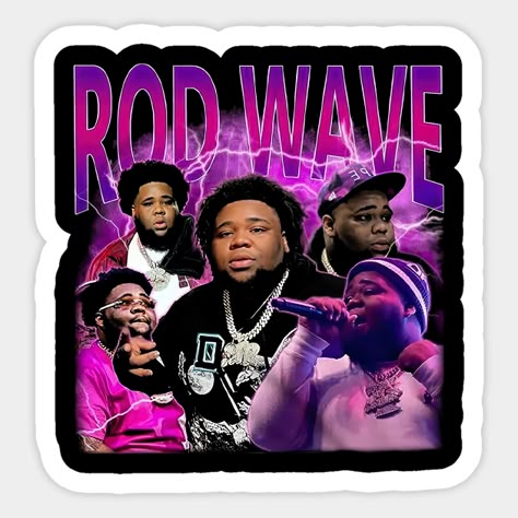 Rod Wave Rhythmic Rod -- Choose from our vast selection of stickers to match with your favorite design to make the perfect customized sticker/decal. Perfect to put on water bottles, laptops, hard hats, and car windows. Everything from favorite TV show stickers to funny stickers. For men, women, boys, and girls. Rod Wave Collage, Wave Collage, Waves Wallpaper Iphone, Music Png, Pink Glitter Wallpaper, Pretty Wallpaper Ipad, Rod Wave, Cute Lockscreens, 90s Rap