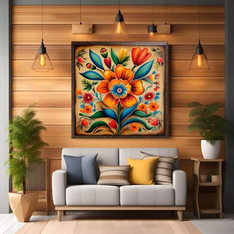 Mexican Inspired Paintings, Mexican Wall Art Hacienda Style, Mexican Inspired Wall Art, Mexican Artwork On Garden Walls, Rustic Mexican Home Decor, South American Decor, Mexican Framed Wall Art, Mexican Style Home Decor, Mexico Painting