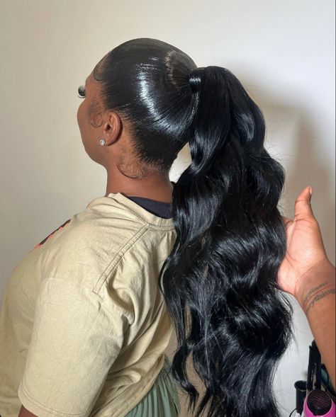 360 Frontal Ponytail Hairstyles, Body Wave Ponytail, 360 Frontal Wig, Hair Knots, Sleek Ponytail Hairstyles, 360 Frontal, Black Ponytail Hairstyles, Hair Crochet, Dyed Hair Inspiration