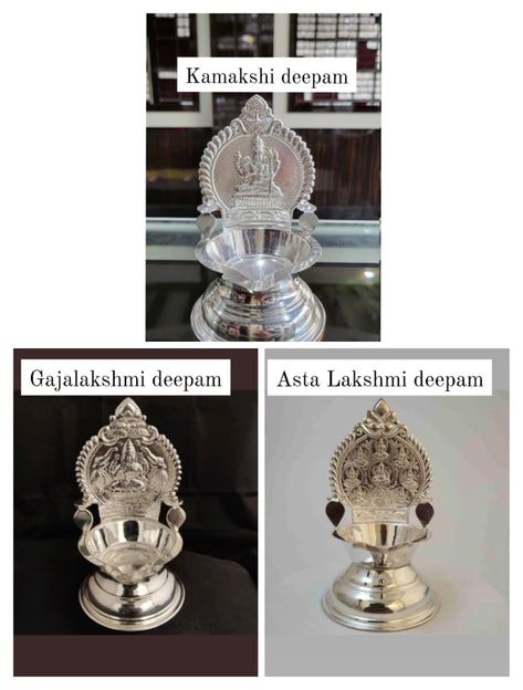 Kamakshi deepam knowledge Kamakshi Deepam Silver, Kamakshi Deepam, Pooja Items, Silver Pooja Items, Goddess Decor, Silver Items, Gold Jewellery, Gold Jewelry, Silver