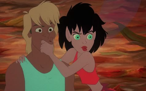 Zak and Crysta from FernGully, 20th Century Fox Ferngully Crysta And Zak, Crysta Ferngully, Dream Realm, Sailor Moon Wedding, Fern Gully, Movies Cartoon, Cartoon Couples, Goofy Movie, Peacock Painting