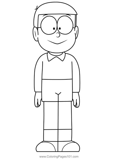 Nobita Standing Doraemon Coloring Page Doraemon Cartoon Sketch, Drawing Of Nobita, Nobita Drawing Step By Step, Doremon Drawing Cute Pencil, Doremon Cartoon Drawings, Doremon Nobita Drawing, Nobita Drawing Easy, Doraemon Nobita Drawing, Nobita Sketch