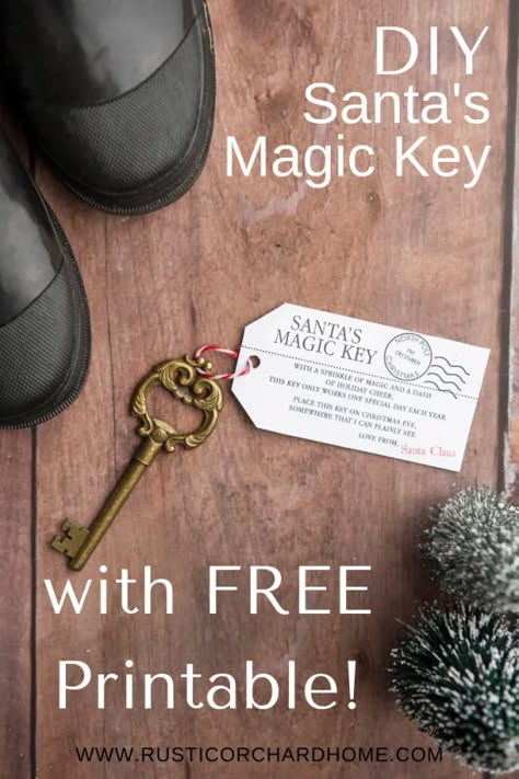 Key Ornament Diy, Santa Key Ornament, Santa’s Key Diy, Santa's Magic Key Printable Free, Key Crafts Ideas, Santa’s Magic Keys, Santa Key Printable Free, Santa Keys Ideas Diy, Key For Santa