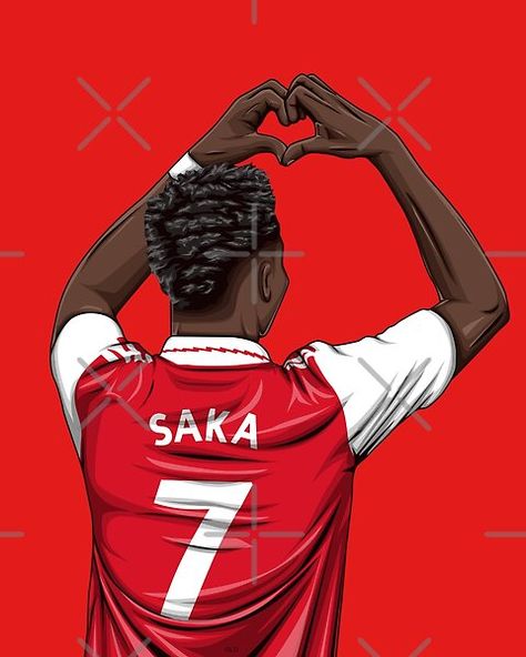 Arsenal Anime, Bukayo Saka, Football Drawing, Cartoon Pfp, Football Art, Soccer Player, Arsenal Fc, Fanarts Anime, Soccer Players