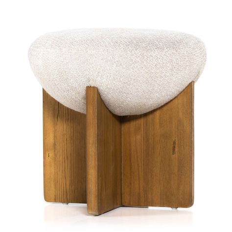 X marks the spot for extra seating or a soft place for propped feet. Drum-shaped cushioning in a liquid-repellent performance fabric is cradled in a trendy X-base made from solid ash.Product overview Color: Gibson Wheat Dimensions: 18"D x 18"W x 18.5"H Materials: 92% Pl, 8% Pc,Solid Ash Weight: 19.84 lb X Marks The Spot, Small Ottoman, Accent Stool, Acrylic Legs, Modern Stools, Square Ottoman, Ottoman Stool, Round Ottoman, Bucks County