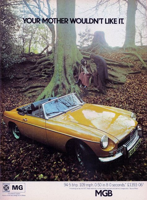 70s Cars, Morris Garages, Mg Mgb, Mg Cars, British Sports Cars, Retro Ads, Car Advertising, Nanjing, Old Car