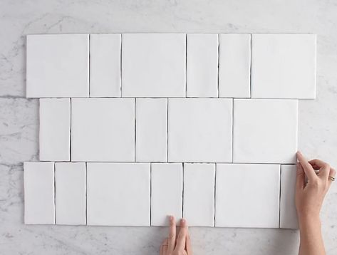 How To Make Your Tile Look Really Special Without Being Dated In 10 Years - New Classic Tile "Trends" That I'm LOVING - Emily Henderson White Fish Scale Tile, White Square Tiles, Range Tile, Fish Scale Tile, Rectangle Tiles, White Bathroom Tiles, Classic Tile, Tile Trends, Matte Material