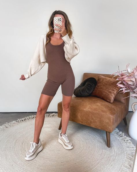 Sunday H A U L 👀 Brown Romper Outfit, Brown Romper, Romper Fall, Knit Romper, Romper Outfit, Knitted Romper, Long Sleeve Cardigan, On Time, Clothes For Sale