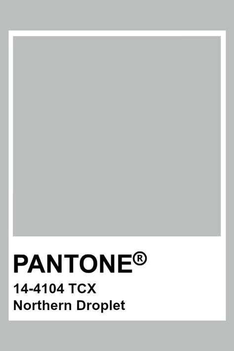 PANTONE 14-4104 TCX Northern Droplet #pantone #color #gray Light Grey Pantone, Grey Pantone, Gray Pantone, Pantone Tcx, Pantone Color Chart, Pantone Swatches, Pantone Palette, Color Symbolism, Pantone Colour Palettes