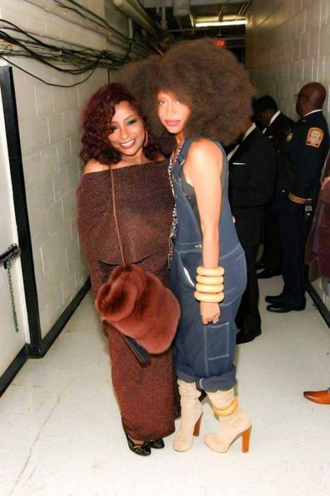 Chaka Khan with Erykah Badu. Eryka Badu, Erykah Badu Style, J Dilla, Chaka Khan, Erykah Badu, Vintage Black Glamour, Neo Soul, I Love Music, Girls Rock