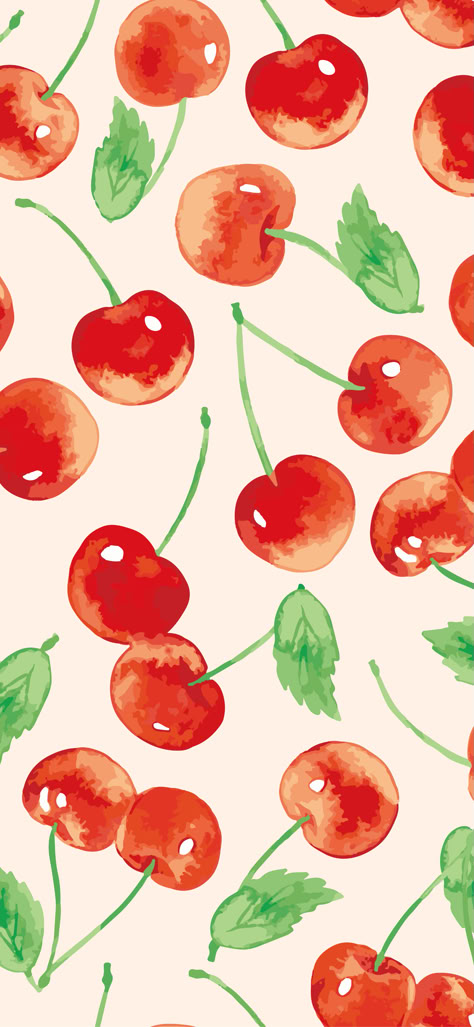 Summer Prints iPhone Wallpaper - Amberblue Media Cute Graphic Backgrounds, Cute Spring Iphone Wallpaper, Summer Illustration Pattern, Summer Screen Savers Iphone, Cute Wallpapers Fruit, Fun Phone Backgrounds, Summer To Fall Wallpaper, Cute I Phone Wallpapers, Cherry Iphone Wallpaper Aesthetic