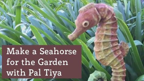 Pal Tiya, Seahorse Sculpture, Cement Garden, Kids Origami, Paper Mache Clay, Large Scale Art, Paper Mache Sculpture, Paper Mache Crafts, Waterproof Paper