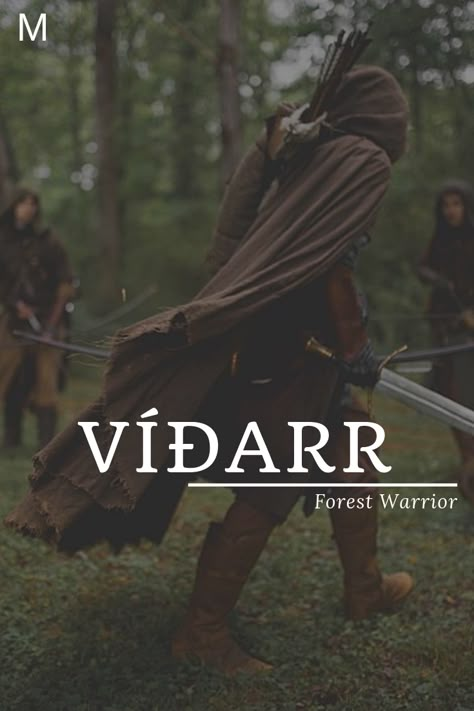 Vidarr, meaning Forest Warrior, Old Norse names, V baby boy names, V baby names, male names, whimsical baby names, baby boy names, traditional names, names that start with V, strong baby names, unique baby names, masculine names, nature names, character names, character inspiration Old Norse Names, Forest Warrior, Norse Names, Names Male, Male Names, Strong Baby Names, Nature Names, Southern Baby Names, Fantasy Character Names