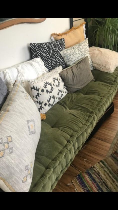 Office And Spare Bedroom Ideas, Floor Cushion Couch, Velvet Daybed, Fur Crochet, Throw Pillows And Blankets, Balinese Decor, Daybed Cushion, Urban Outfitters Shop, Floor Couch