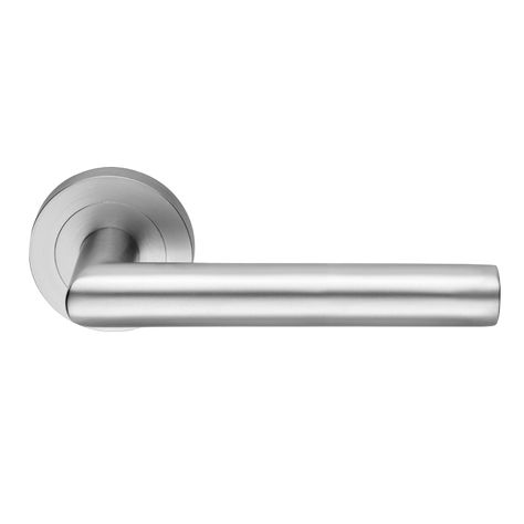 Kali on Round Rose-Door Furniture, Door Handles, Door Knobs, Bathroom Accessories, Door Hardware, Cabinet HardwareProduct Categories - Door Handles - Kali - Brushed Nickel Door Handle, Brushed Nickel Door Handles, Lever Door Handles, Colour Full, Road House, Chrome Powder, White Doors, Chrome Handles, Brass Lighting