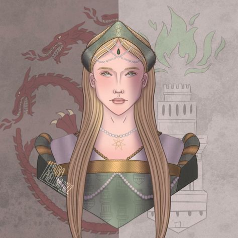 Asoiaf Character Art, Baratheon Art, Ceryse Hightower, Maegor Targaryen, Jocelyn Baratheon, Asoiaf Fanart, Targaryen Family Tree, Winter Child, Dragon Icon