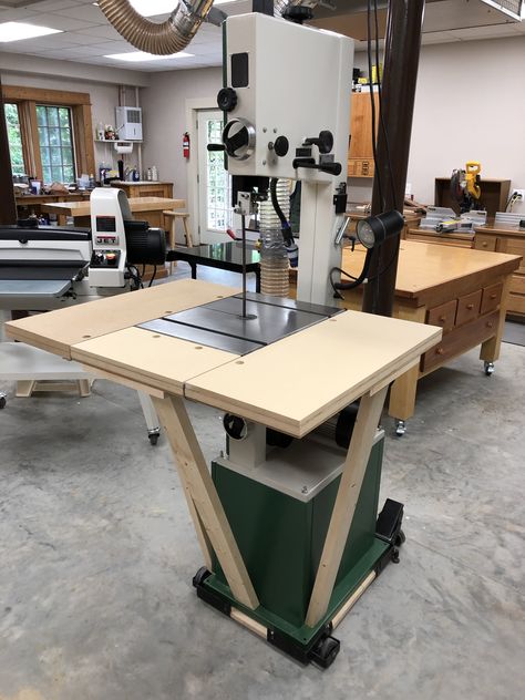 Bandsaw Resaw Jig, Band Saw Table Diy, Table Saw Extension, Diy Bandsaw, Wood Jig, Tilt Table, Garage Workshop Organization, Best Woodworking Tools, Tool Storage Diy