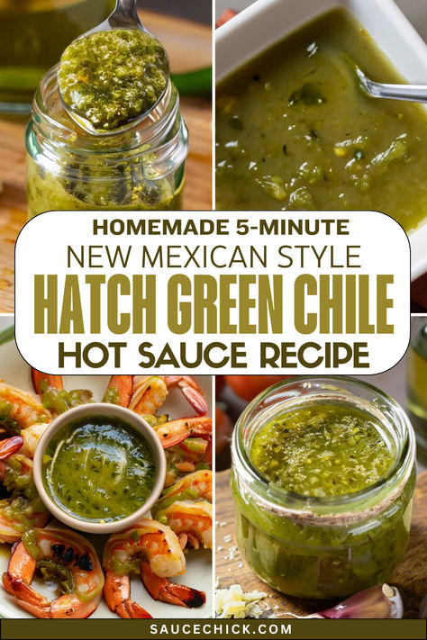 New Mexican Style Hatch Green Chile Hot Sauce Recipe Hatch Green Chili Salsa, Hatch Chili Hot Sauce, Hatch Salsa Recipes, Green Sauce Recipe Mexican, Hatch Chili Salsa Recipe, Green Chili Hot Sauce, Hatch Chili Sauce Recipes, Chile Sauce Recipe, Canned Hatch Green Chile Recipes